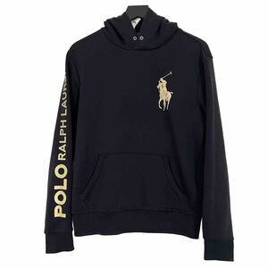 Polo Ralph Lauren Mens Big Pony Fleece Hoodie Size S Black Gold